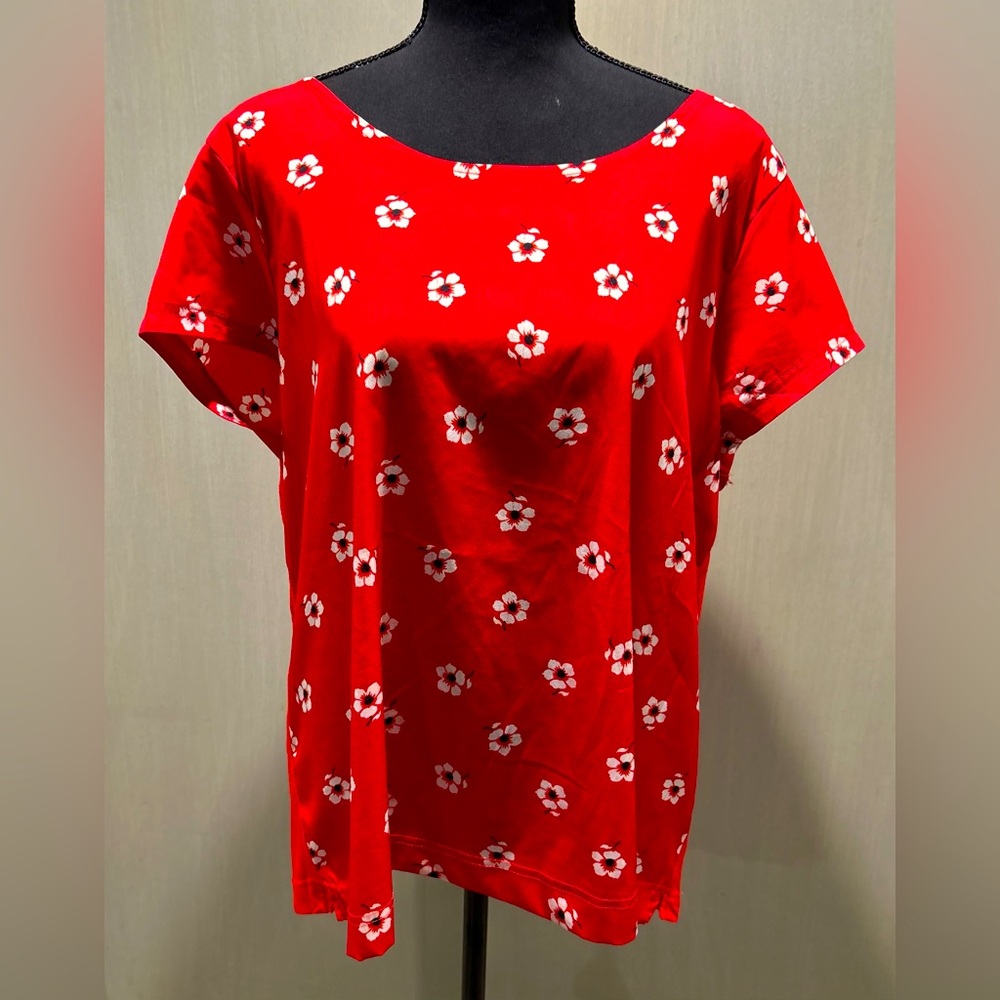 GAP Cherry Blossom print short sleeve top, size XL